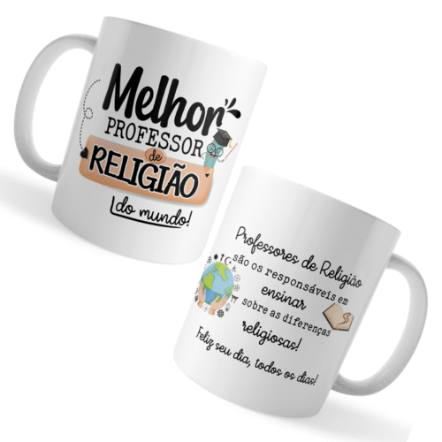 Caneca Xícara Professor de Religião Dia dos Professores - Imagem 3